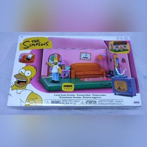 2024 The Simpsons Living Room Diorama House Playset Homer Action Figure Jakks